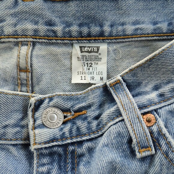 Vintage Levi's 512 Light Wash Jeans Womens 11 JR. Slim Fit Straight Leg 80s 90s - Picture 8 of 16